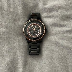 Guess watch black and rose gold